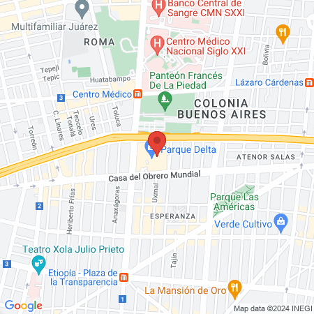 Uñas Finas Parque Delta map