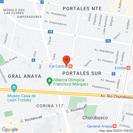 Salón de belleza en Benito Juárez - Amarena Beauty Spa map