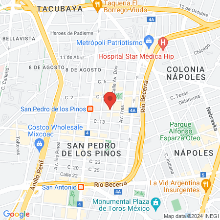 Siddhartha Emmanuel García Tamez Especialista en Medicina del Deporte Benito Juárez map