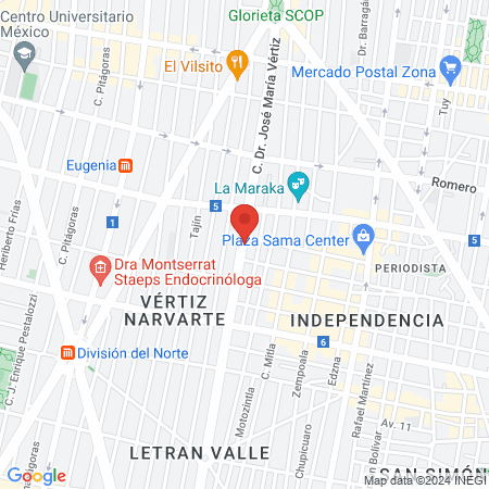 Dra. Gabriela Patricia Sicilia Barba map