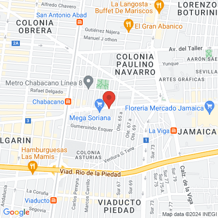 Gimnasio Chabacano map