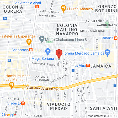 Doctor Agustín Mendoza Palacios map