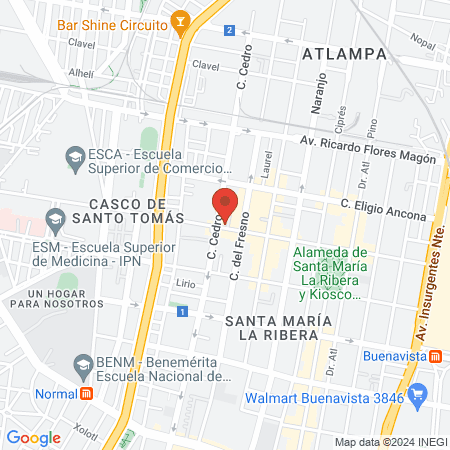 Barber shop panchito's map