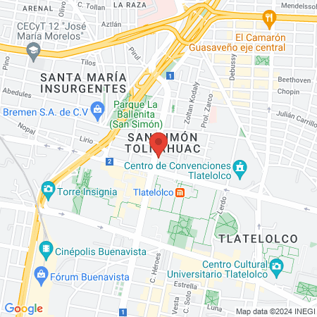 Consultorio de ginecología y oncología. Dr. Christian Moctezuma Meza map