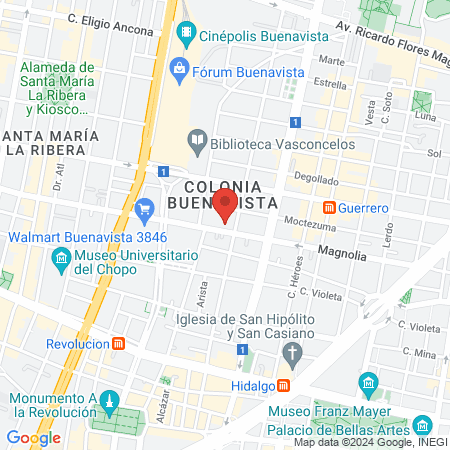 Doctora Lorena Reyes Ponce de León map