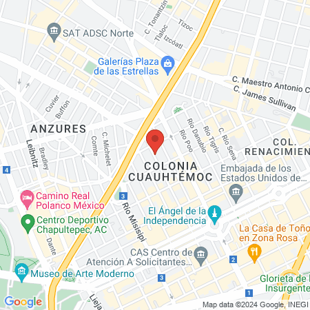 YOGA EN LA CUAUHTÉMOC map