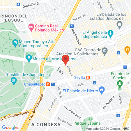 The Spa at Four Seasons Hotel Mexico City map