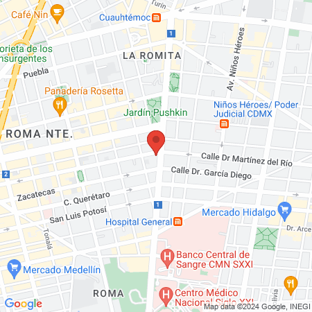 Barberia La Roma map