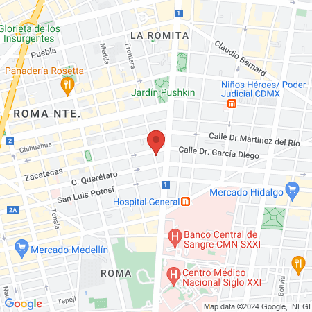 Centro Cosmiátrico Armonía map