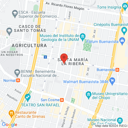 CONSULTORIO DE ESPECIALIDADES MÉDICAS SABINO map