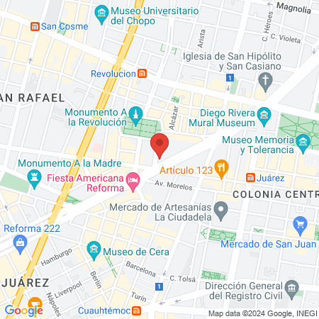 La Logia Barberías & Tattoo Reforma Lafragua map