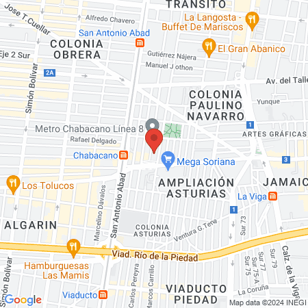 Centro Oftalmologico del Sur Sucursal Centro Chabacano map