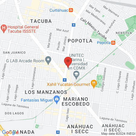 Hospital Vertiz Ginecología map