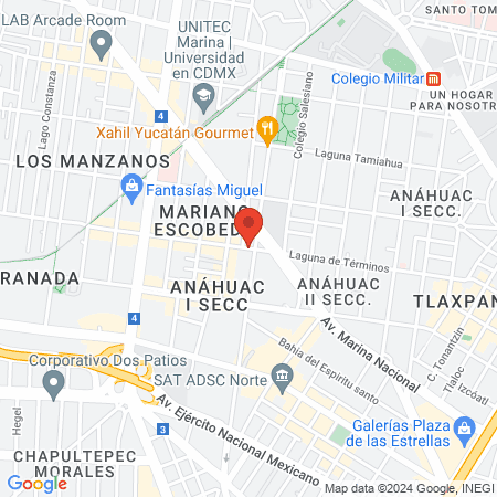 Hospital Rosa del Tepeyac map