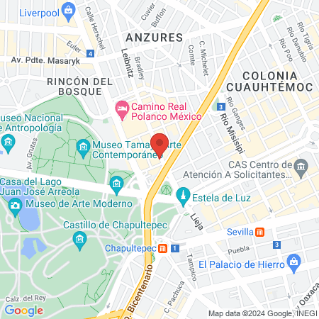 Dra. Paredes Romo Laura Liliana map