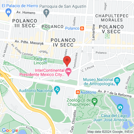 Villa Bella salón Polanco map