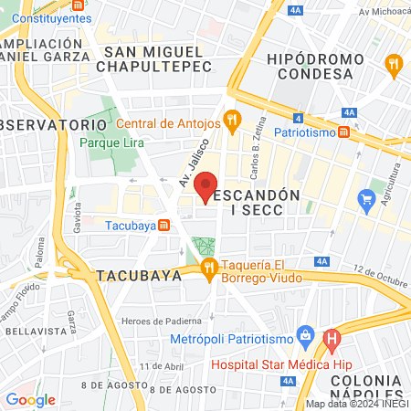 Centro Medico Tacubaya map