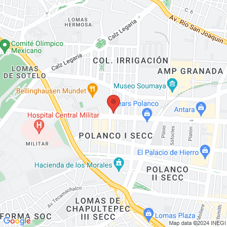 BodyBrite Nuevo Polanco map