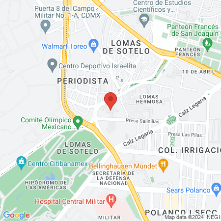 Consultorios dentales del Sector Privado map