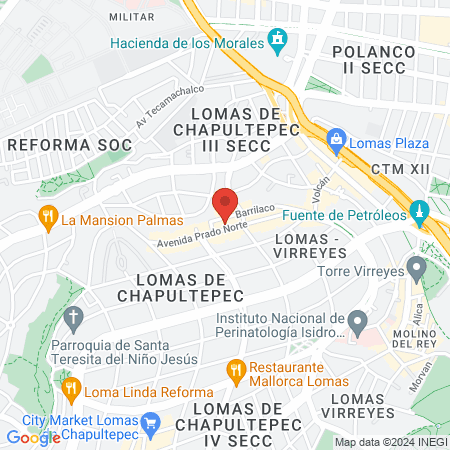 Renuve Aesthetics Bar® Prado Norte map