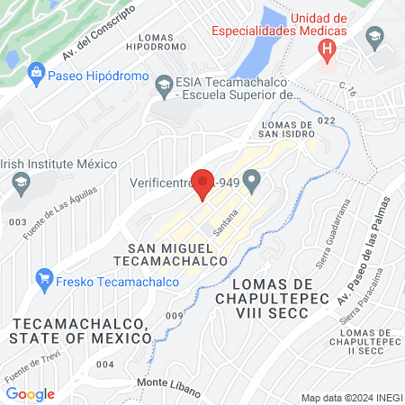 Podólogo de Tecamachalco map