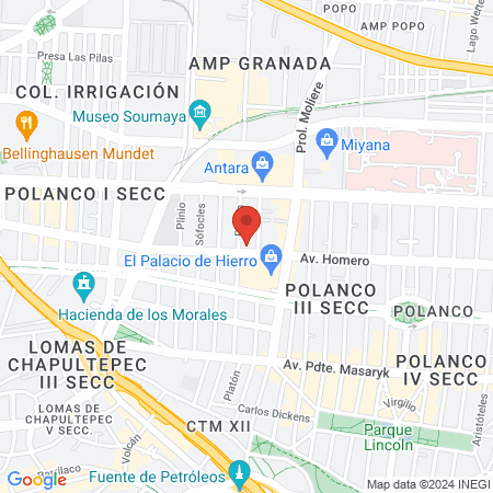 Siroco Dental Polanco | Invisalign Ortodoncia Sin Brackets map