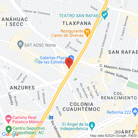 COLEGIO MEXICANO DE TERAPEUTAS PROFESIONALES EN MASAJE Y ENFERMERÍA HOLÍSTICA A.C. ANZURES map