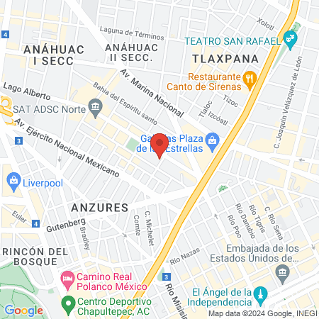 Dr Lino Mora. Médico cirujano y medicina estética Polanco map