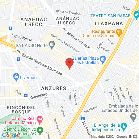 Dra. Tania Cázares Robles, Cirujano general, Laparoscopista y Bariatra map