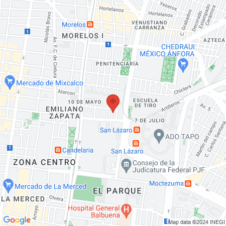 Instituto Integral en Cosmetología y Estética GAPZ map
