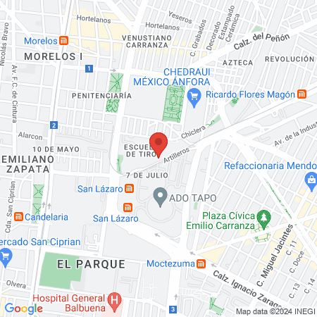 Clínica Veterinaria de la Alcaldía Venustiano Carranza map