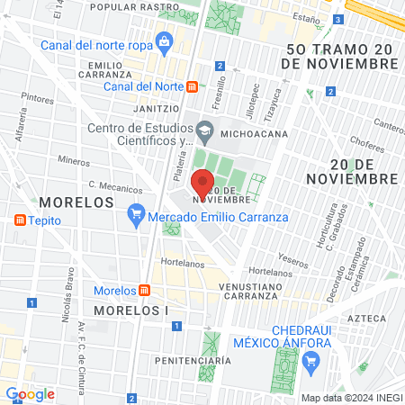 Nucleo Urbano de Bienestar Emocional map