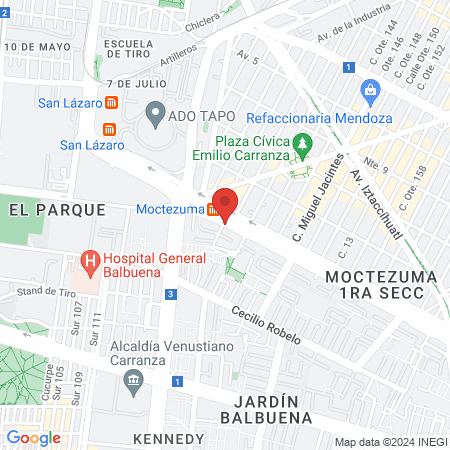 Unidad médico dental map