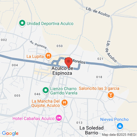 Temazcal El Capulin map