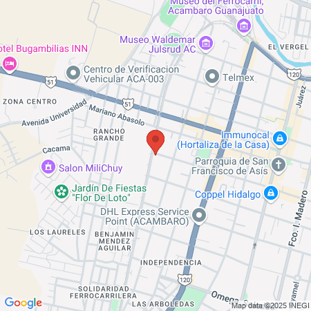 CliniCan Acámbaro map