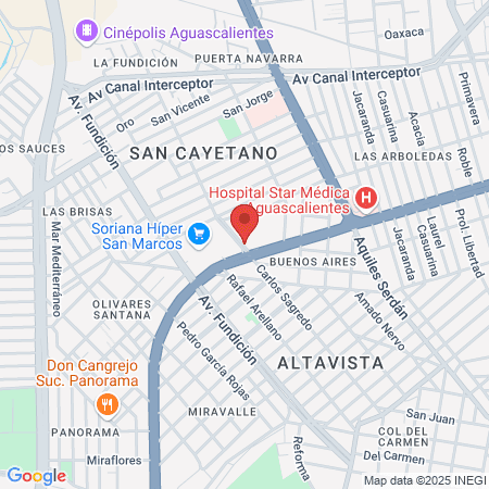 Atención Dental Aguascalientes map