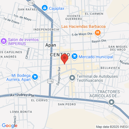 Clínica Santamaria Apan map