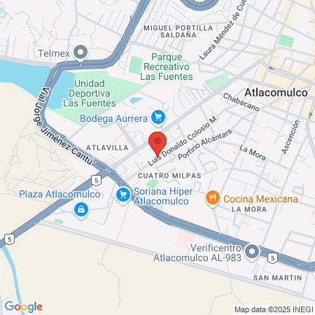 Sin estrías Atlacomulco map