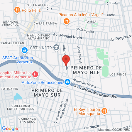 Black Barber Shop Veracruz map