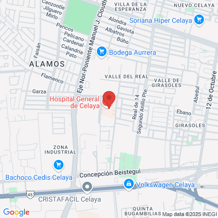 Hospital MAC Celaya map