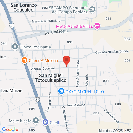 Temazcall Alas Poderosas map