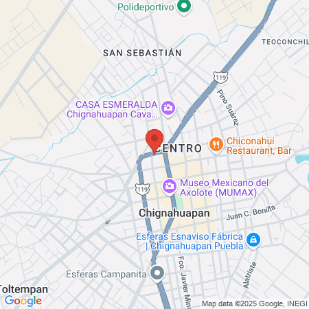 Cruz Roja Chignahuapan map