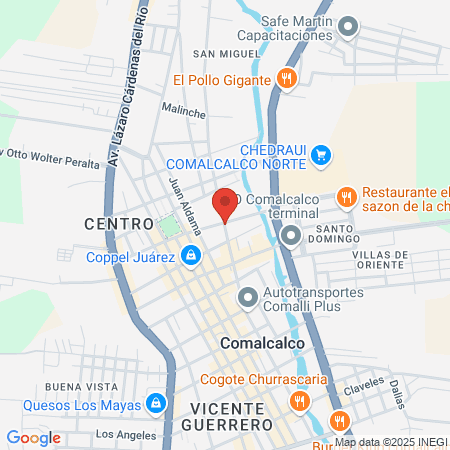 Dentisaurios Comalcalco map