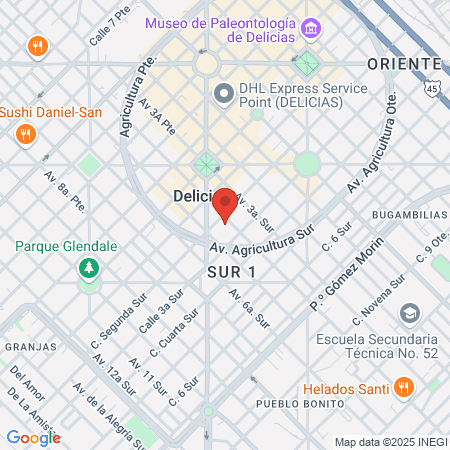 Dentista en Delicias PreveDent map