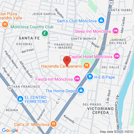 Hospital General Amparo Pape de Benavides map