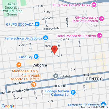 Otorrino Caborca Sonora map