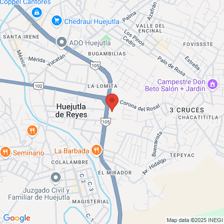 IMSS-BIENESTAR Hospital Rural No. 21 map