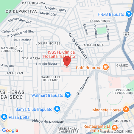 Hospital MAC Irapuato map