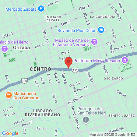 Olympus Gym Suc. Orizaba, Ver. map