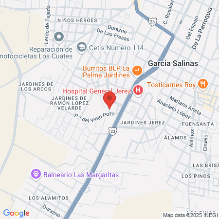 CENTRO DE SALUD JEREZ, ZAC. map